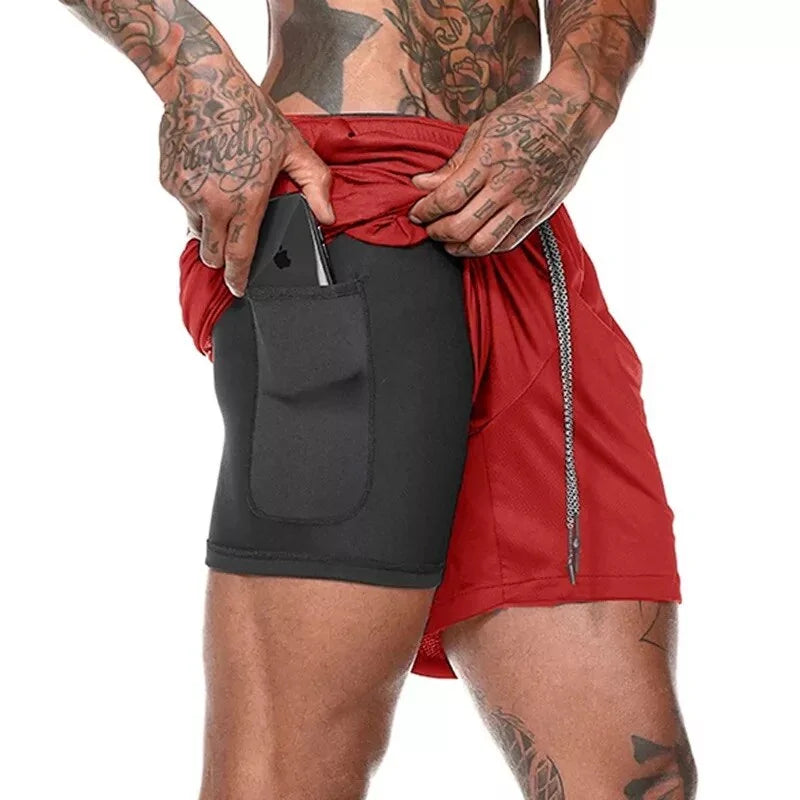 2-in-1 Jogging Men's Shorts