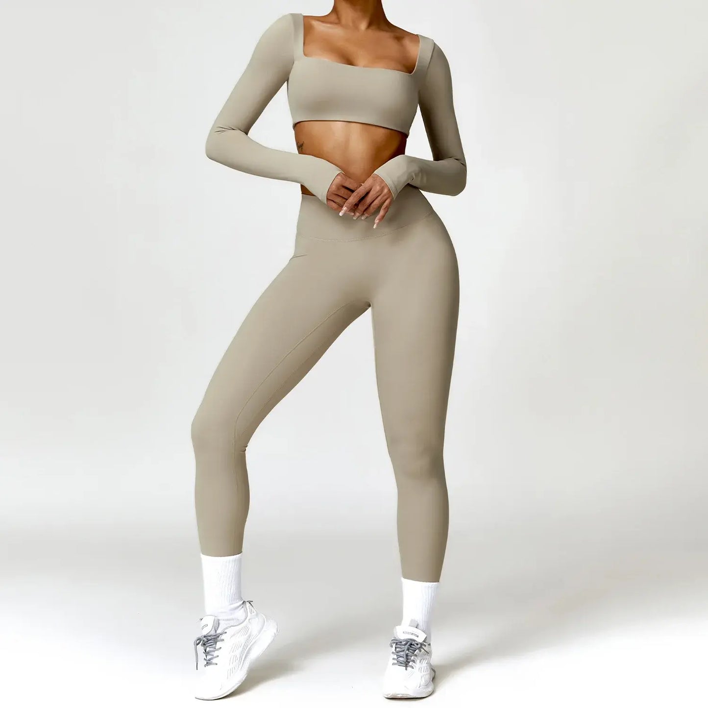 2 Pieces Women's Minimalistic Yoga Tracksuit