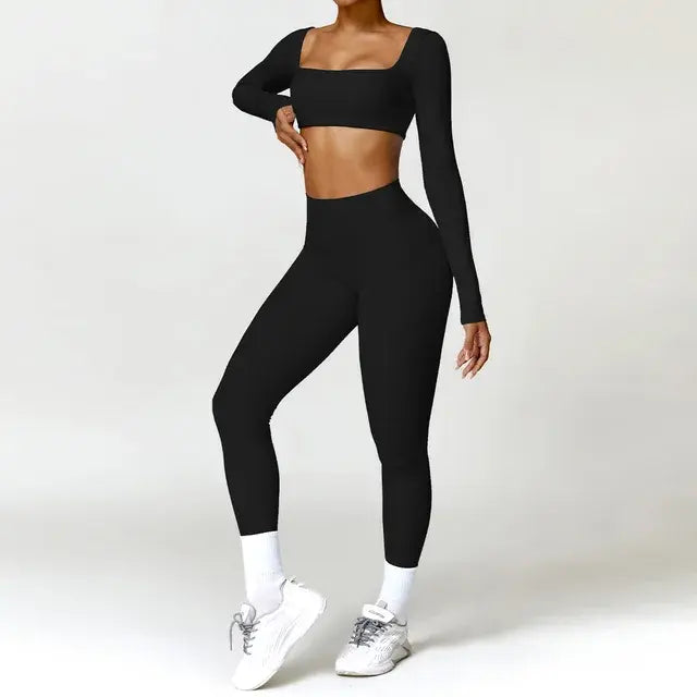 2 Pieces Women's Minimalistic Yoga Tracksuit