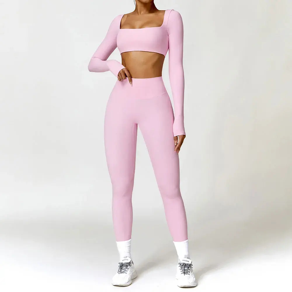 2 Pieces Women's Minimalistic Yoga Tracksuit