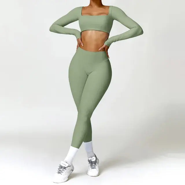 2 Pieces Women's Minimalistic Yoga Tracksuit